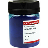 Pigmento Artístico Cromacolor 124 Azul Ftalo Gs 50g