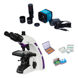 Microscópio Tri 2000x Acro C/ Câmera 14mp Hdmi Usb + Brindes