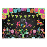 Telon De Fondo Fiesta Mexicana Lets Fiesta Negro 213x153cm