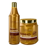 Kit Banho De Verniz Shampoo 500ml E Máscara 1kg