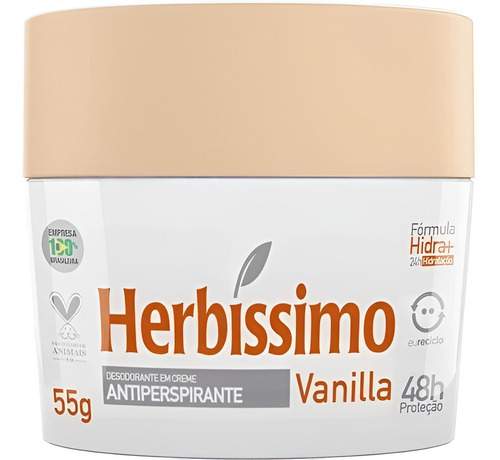 Desodorante Creme Herbíssimo Vanilla 55g