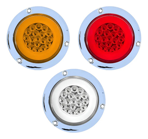 Plafon Redondo 14 Leds Arillo Gel Con 4 Funciones P\u002F Camion | MercadoLibre