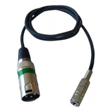 Adaptador Xlr Macho Mono + Jack J2 (p2 Fêmea)stéreo De 20cm