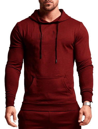 Buzo Canguro Capucha Hombre Slim Fit Hoodie Camperas