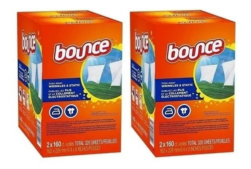 Bounce 320 Toallas Suavizantes Para Secadora Importado 