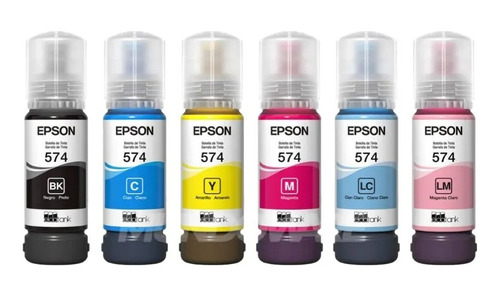 Kit Tintas Epson T574 6 Unidades 70 Ml. Para L8050