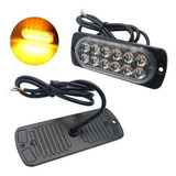 Coche Faro Led Barra Estrobo Luz De Emergencia Ambar 12 Leds