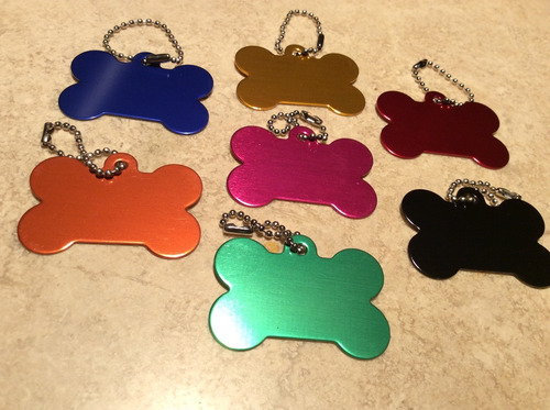 Placas Para Perros Mascotas De Aluminio Anodizado Sin Grabad