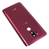 Tapa Trasera Cristal Para LG G7 Thinq G7 Plus Rosa Rojo Adhe