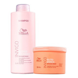 Wella Nutri-enrich Máscara 500 Ml+shampoo Blonde Recharge 1l