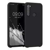 Capa De Silicone Fina Anti-impressão Digital Para Xiaomi Redmi Note 8 - Cor Preta