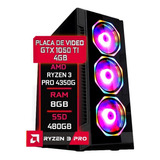 Pc Gamer Amd Ryzen 3 Pro 8gb Gtx 1050ti 4gb Ssd 480gb 500w