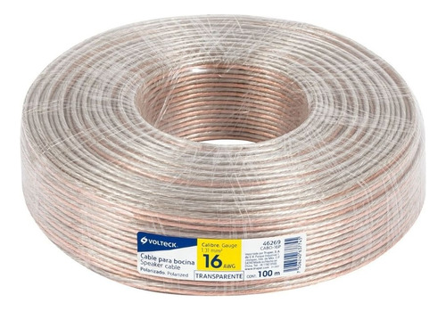 Cable Para Bocina 16 Awg Polarizado (100 Mts) Volteck 46269