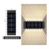Paquete De 6 Luces Led Foco Muro, 16 Led, Aplique Solar Exte