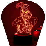 Luminária Led Homem Aranha Spider Man 3d Abajur Decorativo