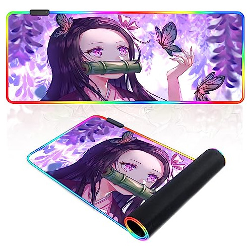 Nezuko - Alfombrilla De Mouse Grande Para Juegos De Anime Rg