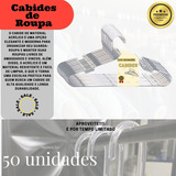 Cabide 50 Un. Transparente Para Araras Grande