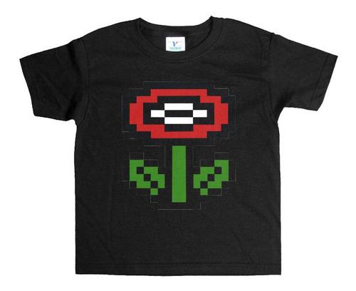 Remera Negra Adultos Pixel R81