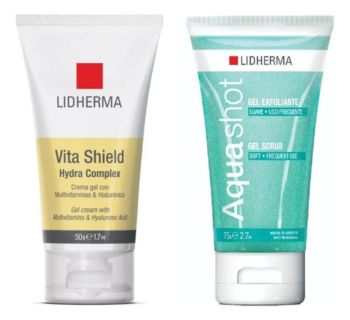 Vita Shield Hydra Complex + Aquashot Gel Exfoliante Lidherma