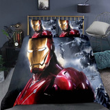 Avengers Iron Man - Funda De Edredón (2 Fundas De Almohada)