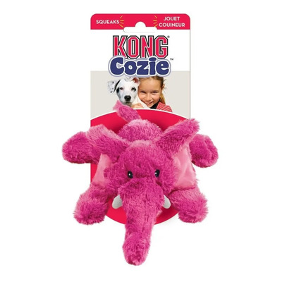 Juguete Peluche Kong Cozie Elefante Fucsia Con Sonido Para Perro