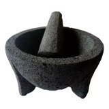 Molcajete Artesanal Piedra Volcánica 8 Pulgadas 