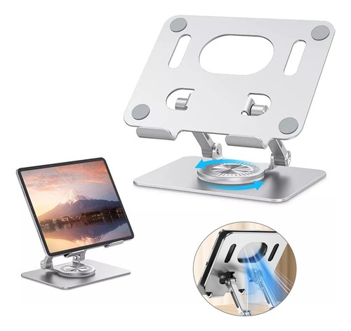 Soporte Aluminio Para iPad Tableta 360° De Soporte Plegable