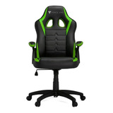 Cadeira Gamer Force One Essential Series Preta E Verde Material Do Estofamento Couro Sintético