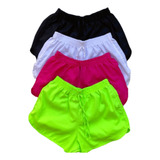 Kit 4 Short Tactel Blogueirinha Moda Praia Envio Imediato