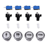 4 X Led Start Push Button Kit Parte 1 Jogador+2 Jogadores +