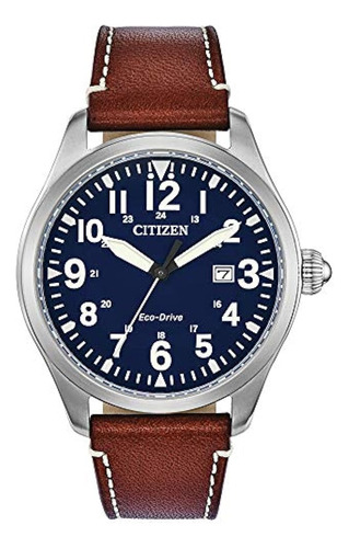 Reloj Para Hombre Citizen Eco-drive Garrison De Cuarzo, Acer