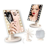 Espelho Lindo De Mesa P/maquiagem Com Luz Led Portatil