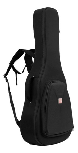 Funda Estuche Guitarra Acustica Pro Mochila Super Reforzada Color Negro