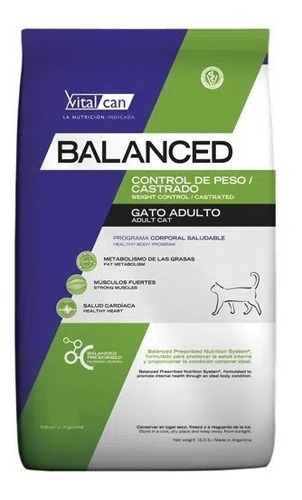 Vitalcan Balanced Gato Castrado X 7.5 Kg