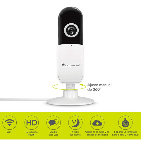 Camara De Vigilancia Wifi Lloyds Interior Alexa Fhd Ip Fija