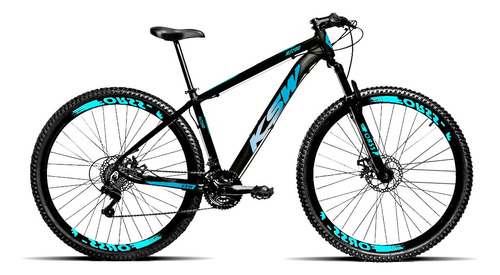 Bicicleta Ksw Xlt Aro 29 21 Vel. Preto / Turquesa