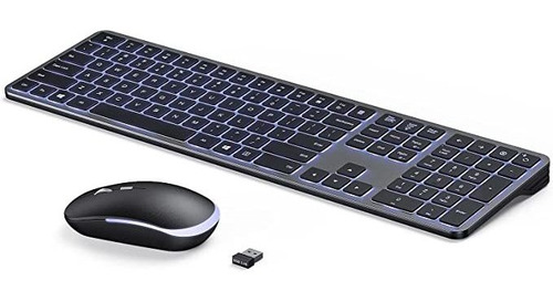 Seenda Combo De Teclado Y Mouse Inalámbrico Retroilu