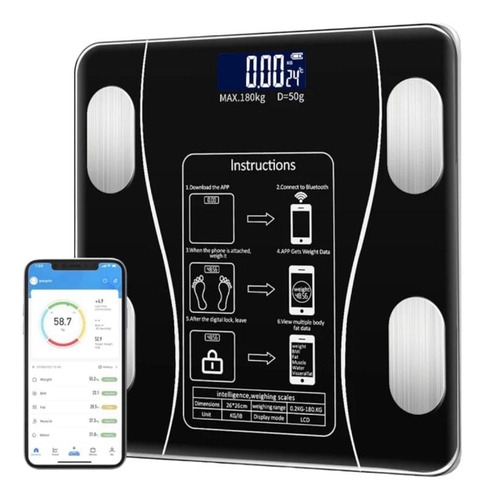  Balanza De Baño Digital Bluetooth 180kg Personas