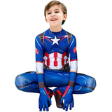 Capitan America Hombre Acero Disfraz Cosplay Halloween Traje