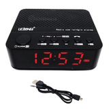 Rádio Relógio Alarme Digital Fm Bluetooth Display Led