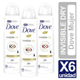 Desodorante Dove Invisible Dry Pack De 6 Unidades 150ml