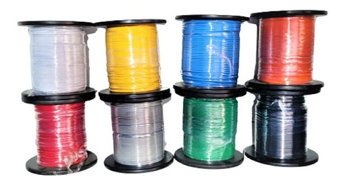 Carrete Cable Plástico Automotriz Calibre 12 100 Mts Colores