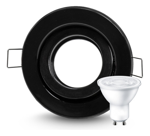 Spot Led Embutir Circular Plastico Con Dicro Led 7w Pack X10