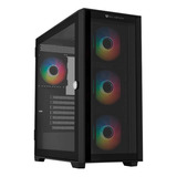 Gabinete Gamer Balam Media Torre Atx Carbono Twin Mate7000 Color Negro