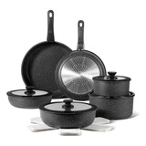 Carote Set De Cocina 17 Pzas Eight Mile Place Negro Granito