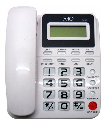 Teléfono Rojo De Mesa Fijo Telefonía Oho-5005 Hogar Oficina 