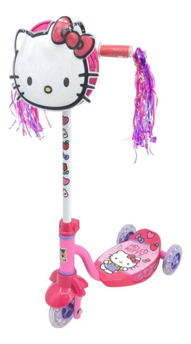 Scooter Hello Kitty Con Luz, Sonido Y Bolso. Apache