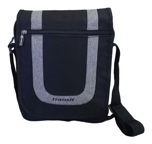 Morral Cartera De Hombre Transit Portatablet Negro Gris