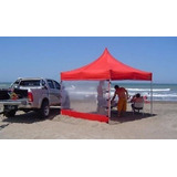 Gazebo Hierro 3h Autoarmable 3x3 Laterales Estacas Viento