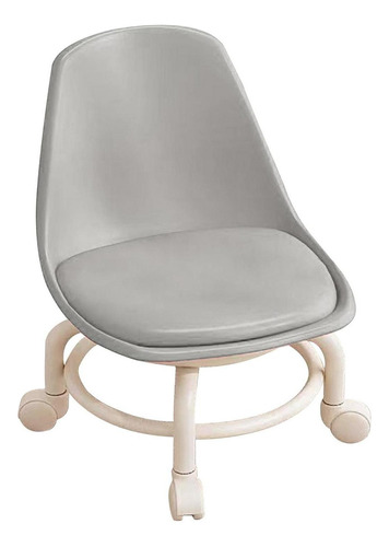 Silla Con Asiento De Ruedas Taburete De Pedicura Gris